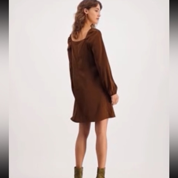 And Now This
Women's Ruched Long-Sleeve Peasant Dress - Picture 3 of 8